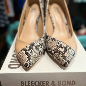 Snake Print Women's Pumps